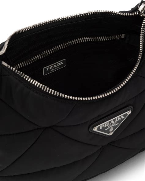 prada monogram shoulder bag|Prada padded nylon shoulder bag.